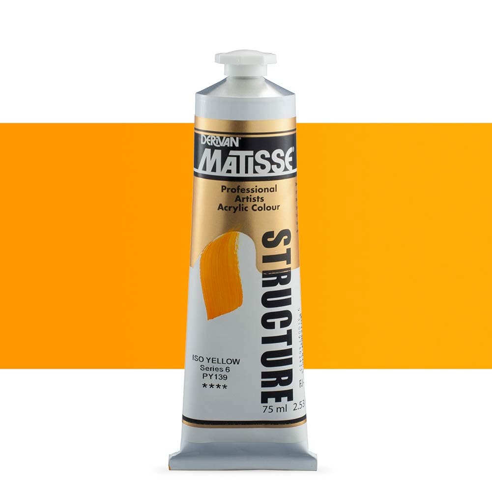 Derivan : Matisse Structure : Acrylic Paint : 75ml : Iso Yellow
