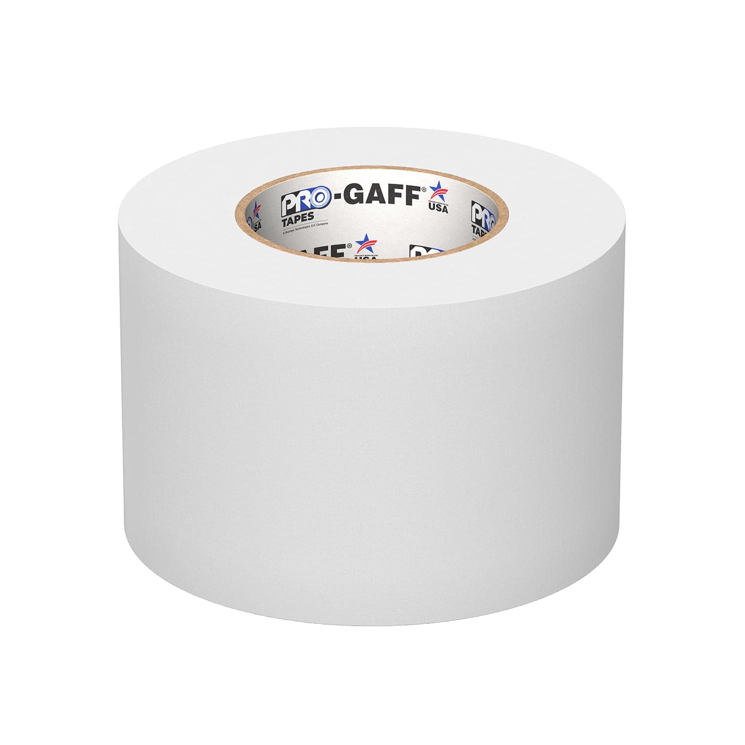 4" Width ProTapes Pro Gaff Premium Matte Cloth Gaffer's Tape With Rubber Adhesive, 11 mils Thick, 55 yds Length, White (Pack of 1)