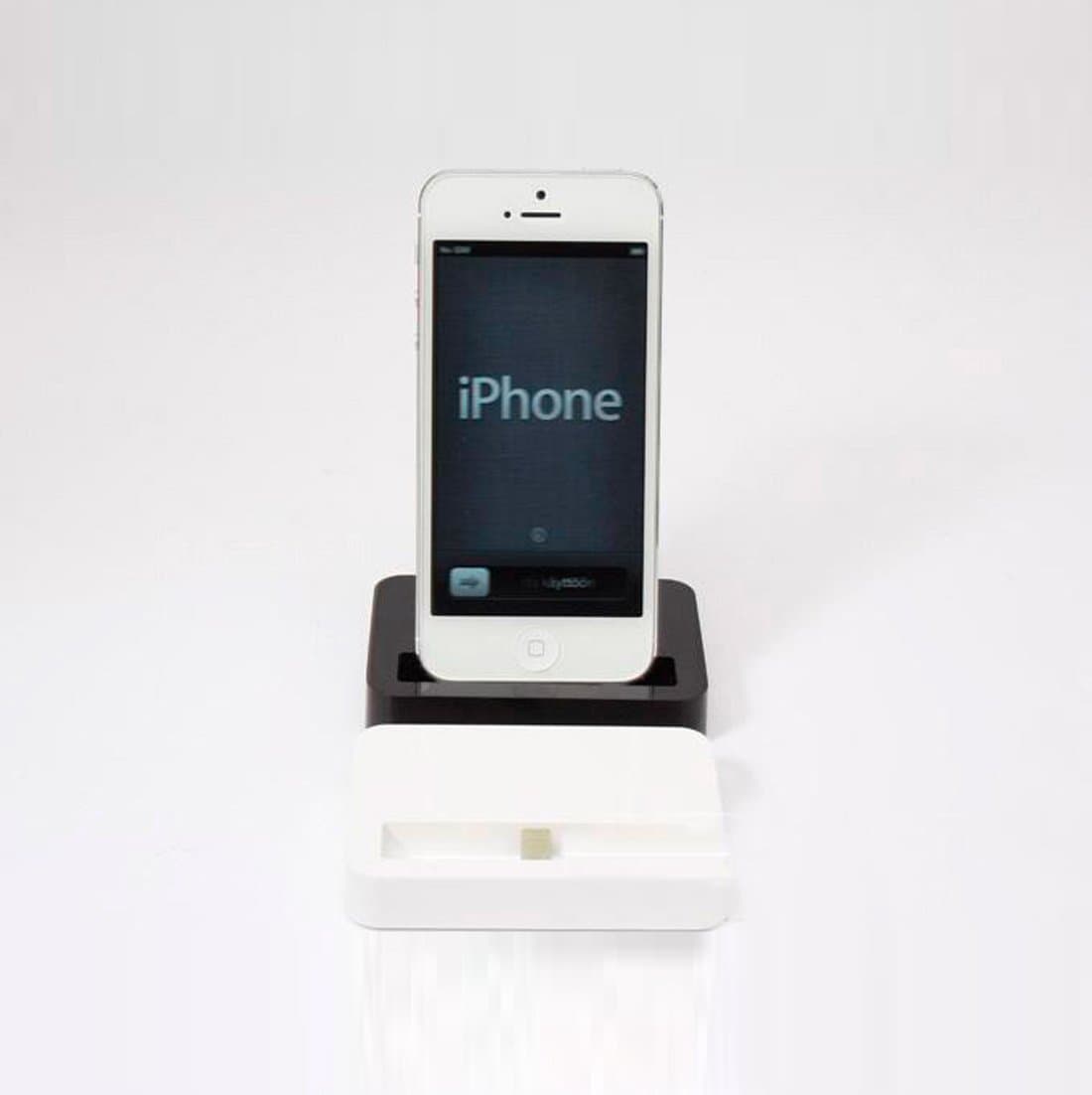 White Desktop Desk Charger Dock Cradle Base Charging Station for iPhone 5/5S/5C