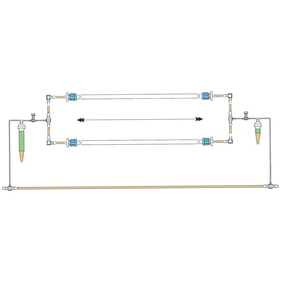 BLUMAT & BLUSOAK DRIP Irrigation KIT • Automatic Watering System & Plant Watering Devices for Garden & Raised Beds (2' x 20' (Two Lines))