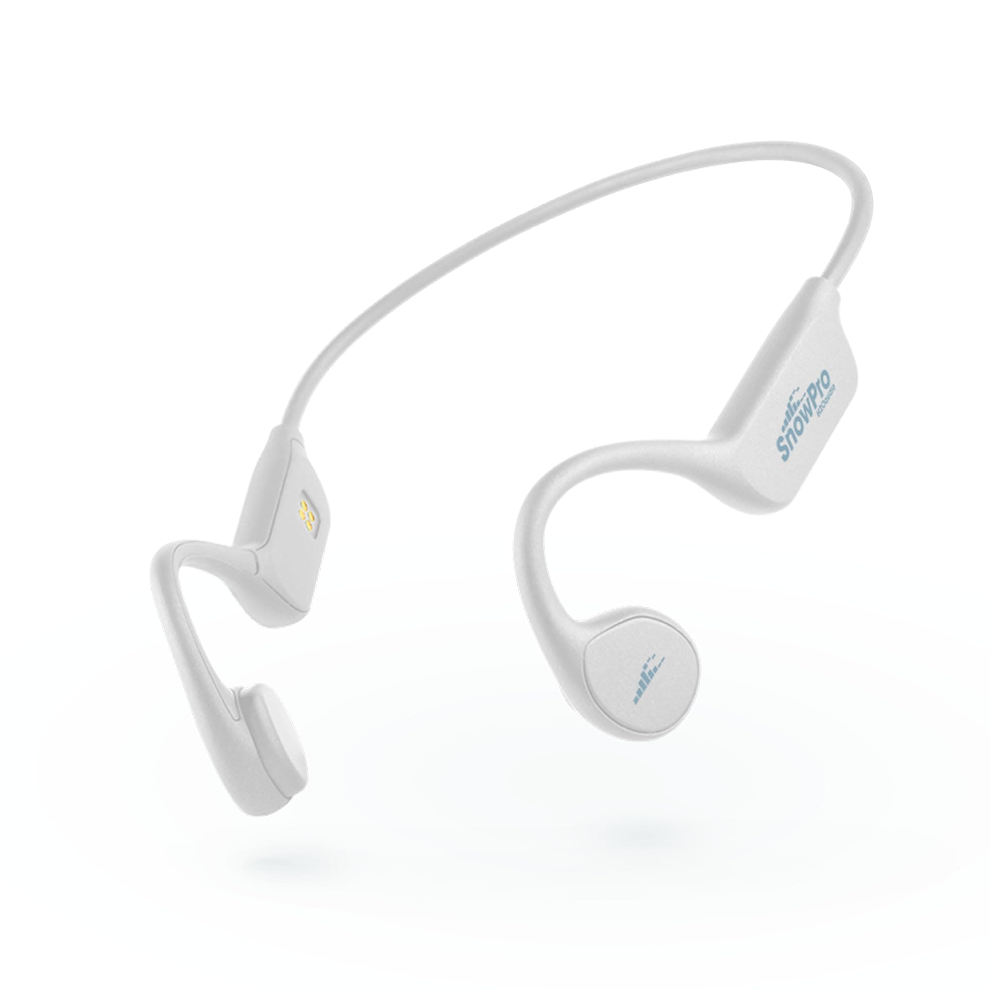 H2O Audio Snow PRO Bone Conduction Bluetooth Open Ear Headset with MP3 Player - Waterproof Multi-Sport Headphones for Skiing, Snowboarding, Cross Country Skiing - White