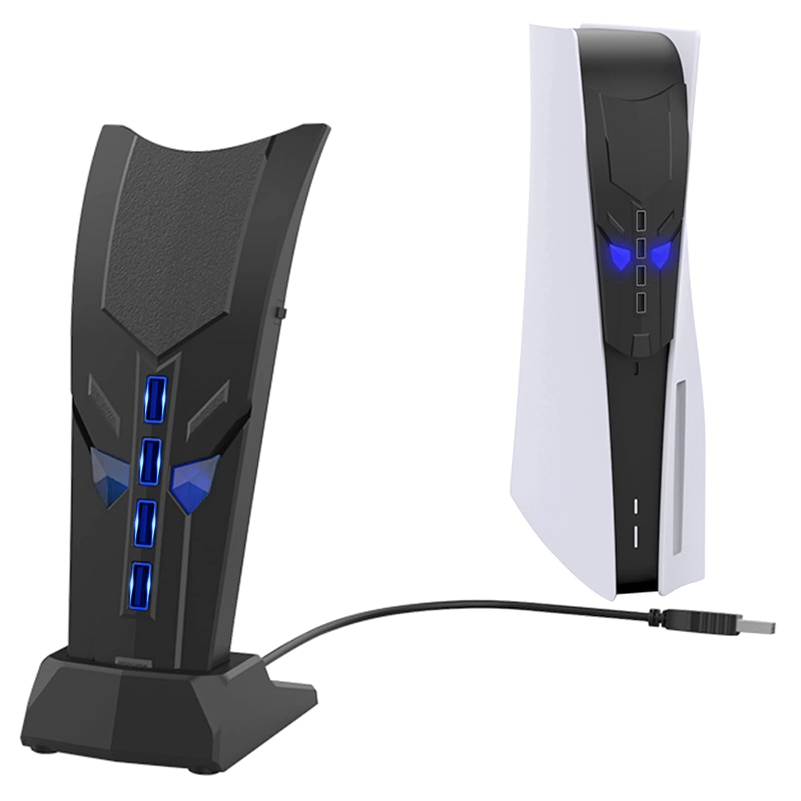 4-Port USB Hub for PS5, High-Speed Splitter Expander Adapter Extension for PS5/PS4/PS3, Xbox One/360, Xbox Series, Switch, PC, Tablet, Mac, Mouse, Keyboard With USB Station