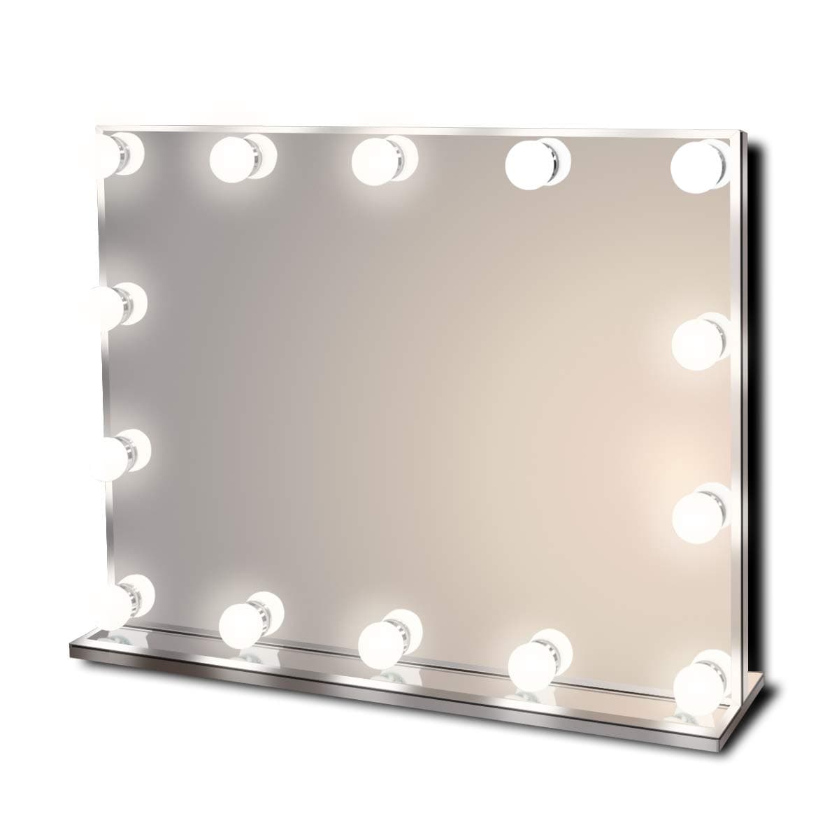 Waneway Frameless Lighted Vanity Mirror, Large