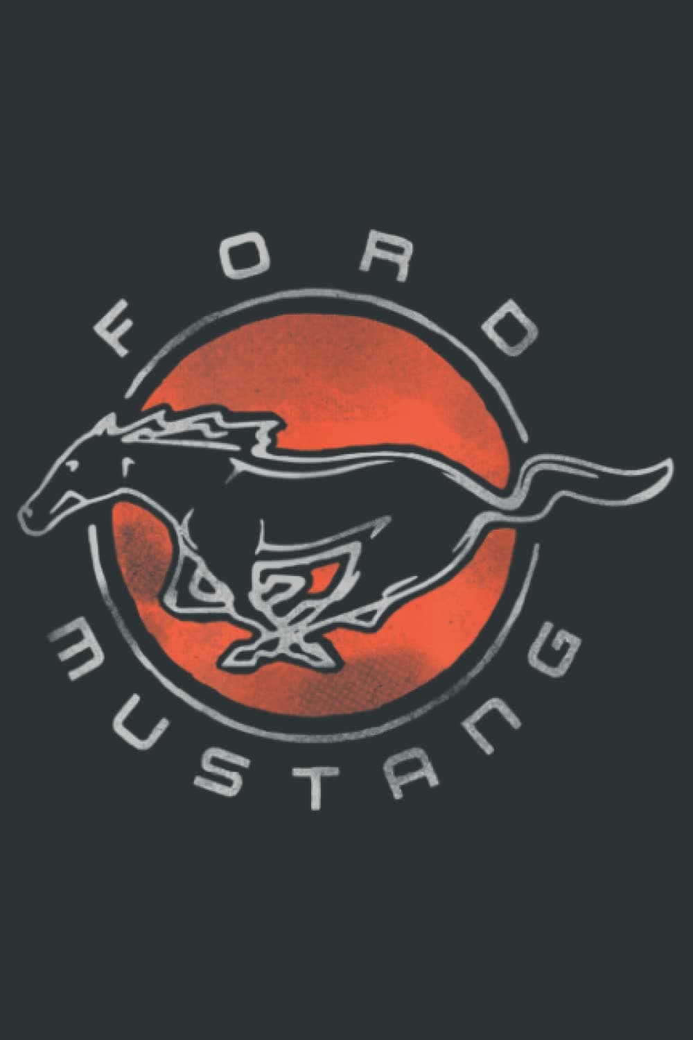 Ford Mustang Circle Logo: Lined Journal Mint Notebook 6x9 Inch 120 Pages