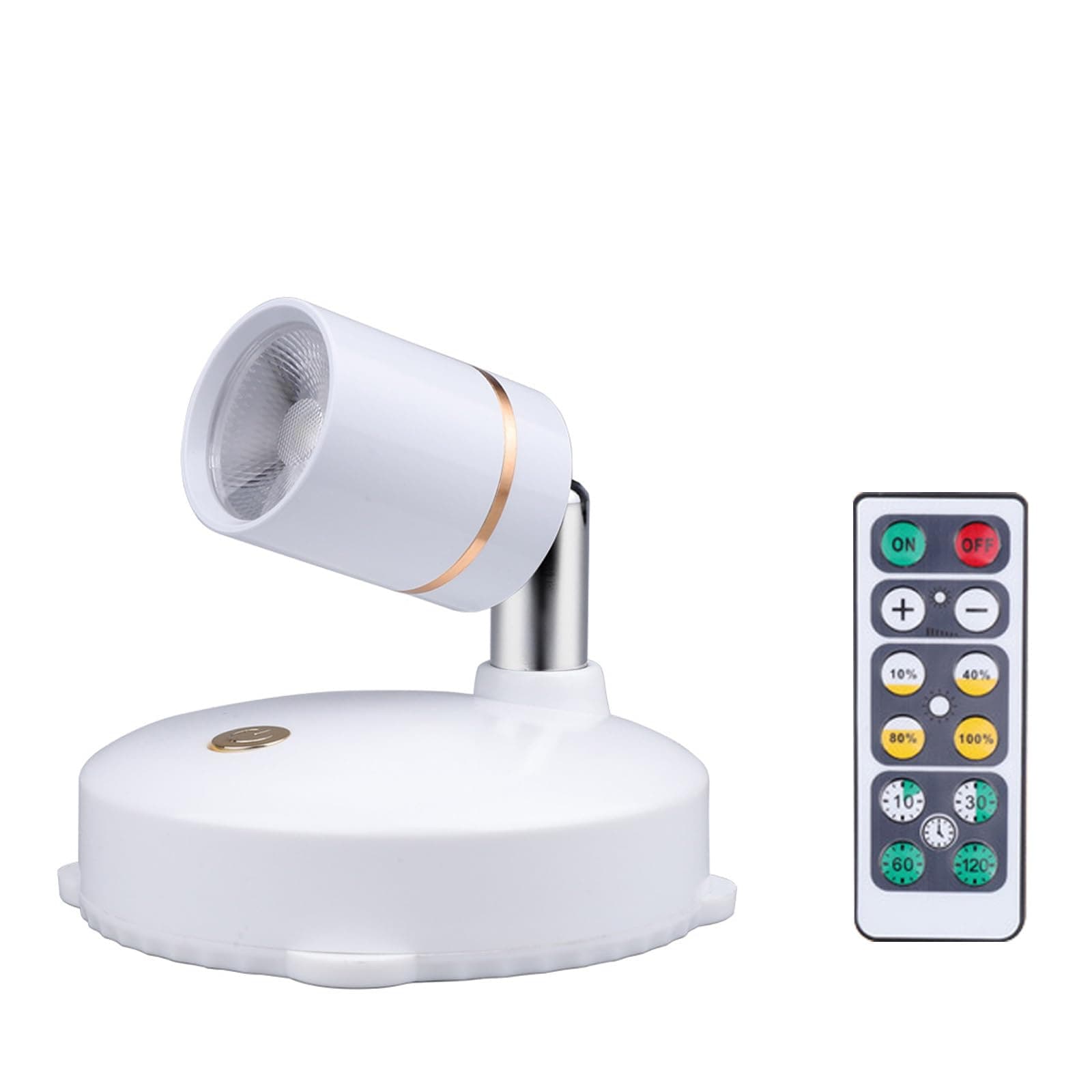 LED Spotlight, Battery Operated Dimmable Wall Accent Light with Remote for Picture Artwork Showcase