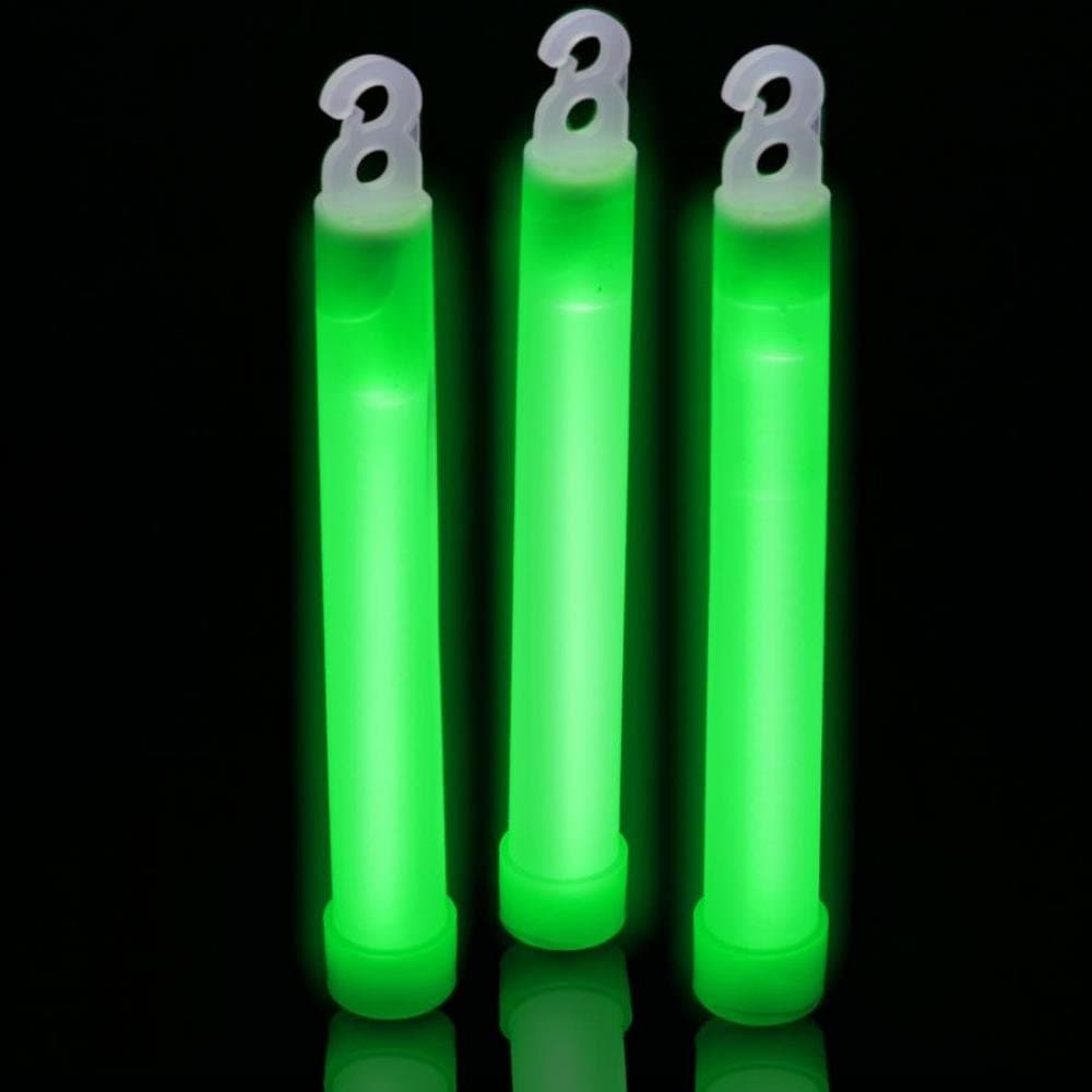 25 6" Thick Glow Light Sticks SnapLight Glow Sticks – 6 Inch Industrial Grade, High Intensity Light Sticks with 12 Hour Duration, retail individual package (Green)