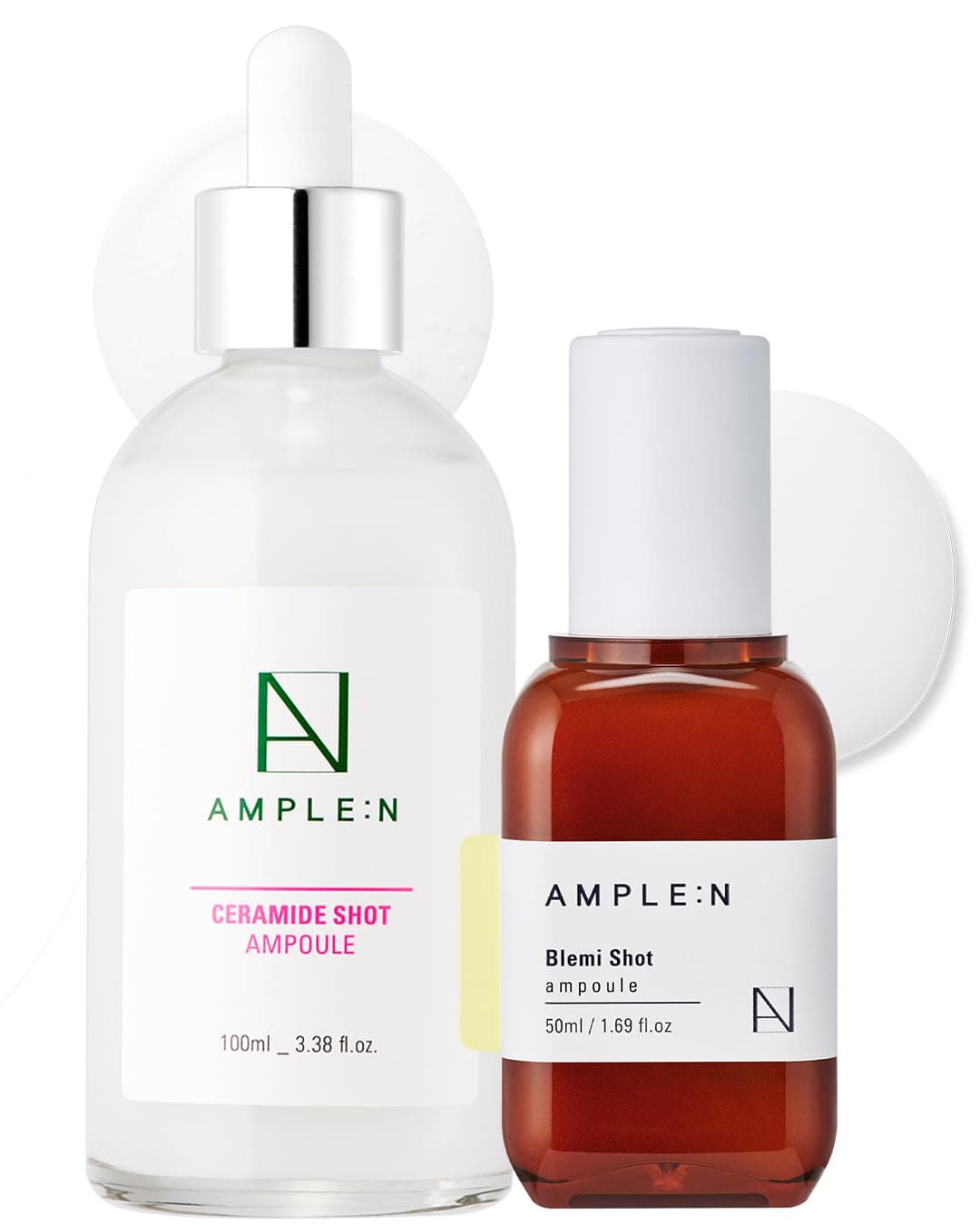 AMPLE:N Ceramide Shot Serum 100ml and AMPLE:N Blemi Shot Serum 30ml Bundle