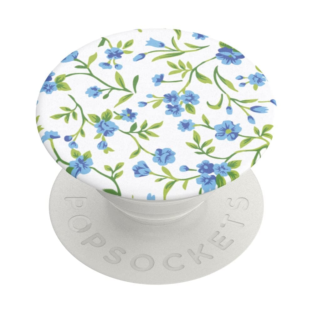 PopSockets ​​​​ Phone Grip with Expanding Kickstand, Floral PopGrip - Blue Ditsy
