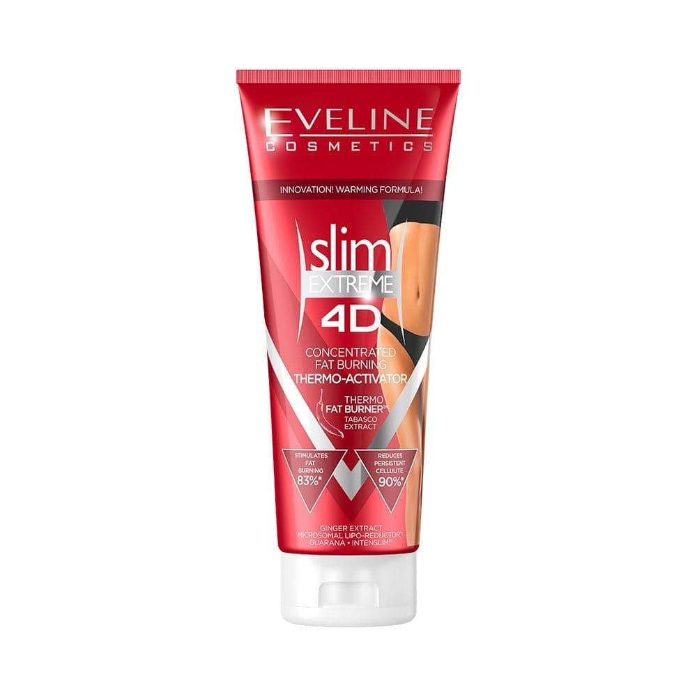Eveline Cosmetics Slim Extreme 4D Eveline Cosmetics Thermoactive Slimming & Anti-Cellulite Serum - Vegan Formula with Cica, Caffeine & Shea Butter