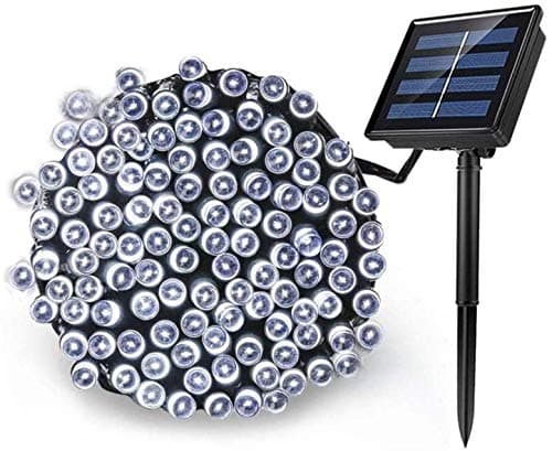 Outdoor Solar Light String, LED 5M 20 Lights (2.5CM Large Bubble Ball) Outdoor Decorative Lights, Solar Garden Lights-Color_5M 20 Lights (2.5CM Big Bubble Ball) (Size : Zhengbai)