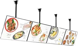 Slim Snap Frame LED Light Box, LED Restaurant Menu Board LED Backlit Menu Board For Restaurant Cafe Shops Wall Mounted Billboard (60 * 50cm)