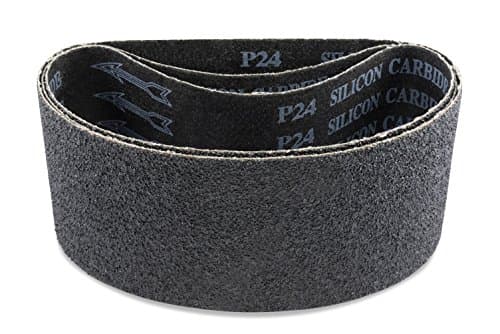 Red Label Abrasives4 X 24 Inch 24 Grit Silicon Carbide Sanding Belts, 3 Pack