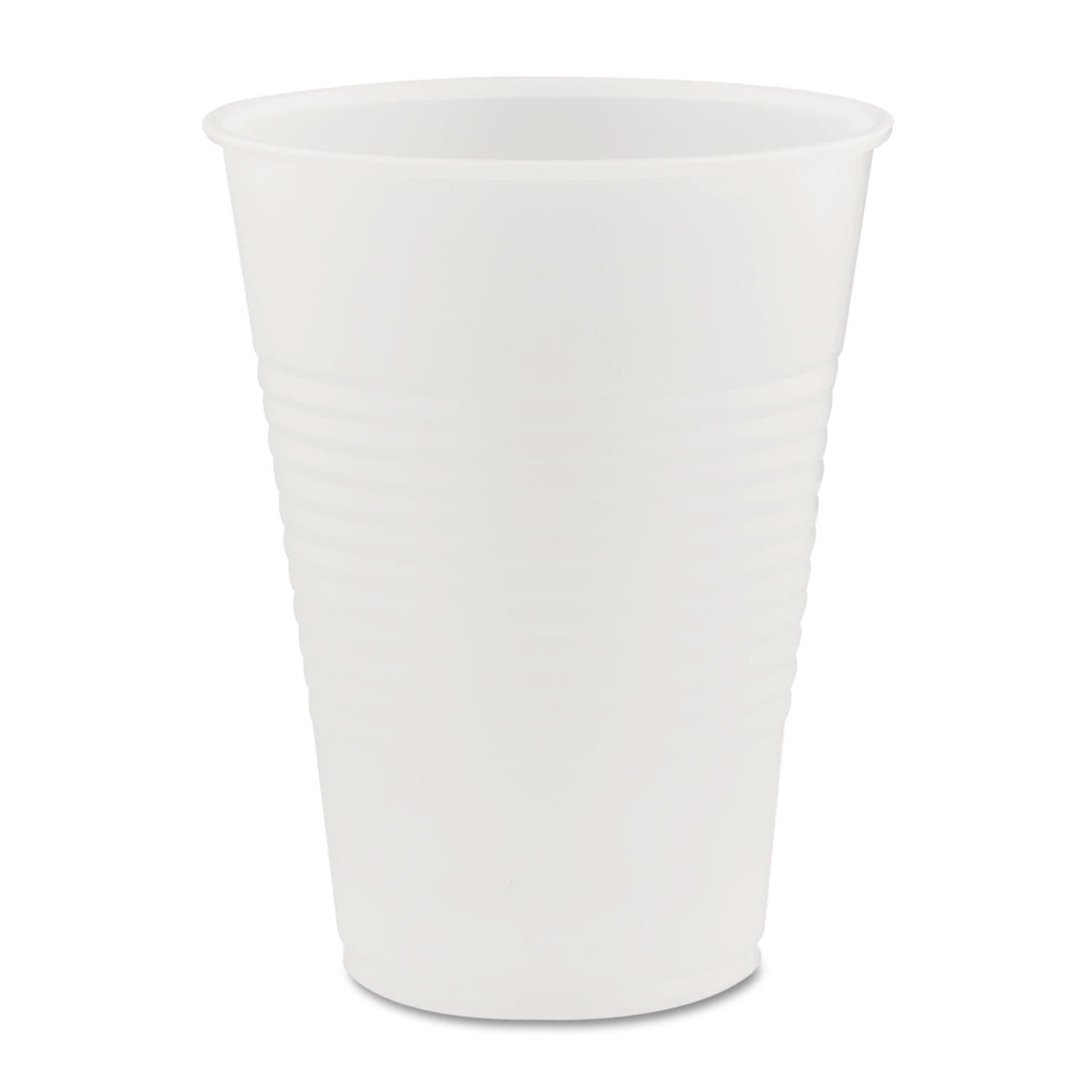 DART Y9 9 oz Trans Ribbed Wall PS Cup (Case of 2500)