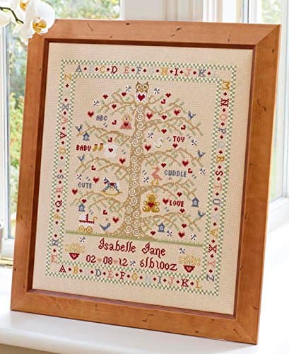 Tree A-Z Birth Sampler, Girl Cross Stitch Kit