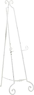 Country Cottage White Metal Easel
