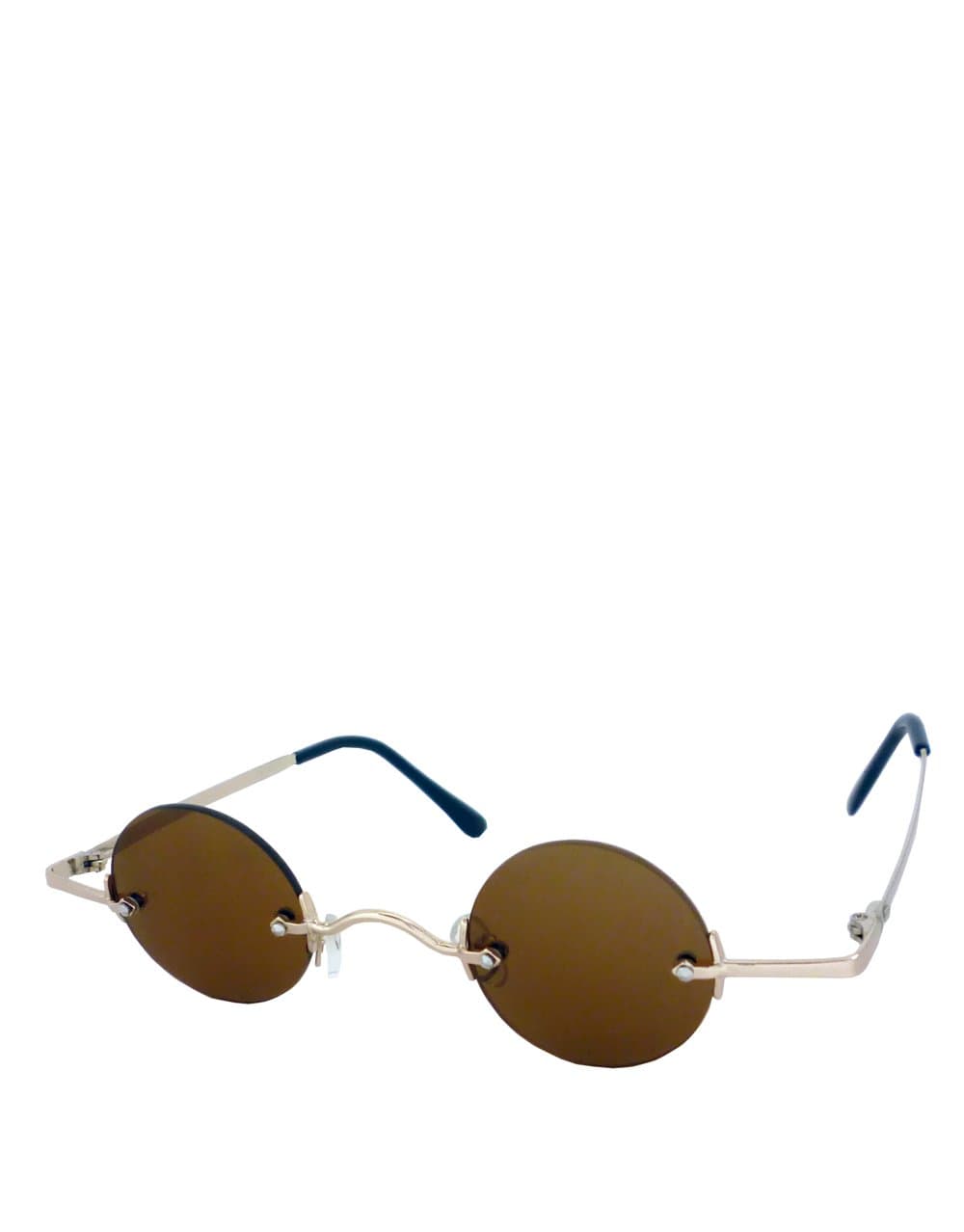 Teashade Sunglasses, Style 8, Gold Frame/Brown Lens