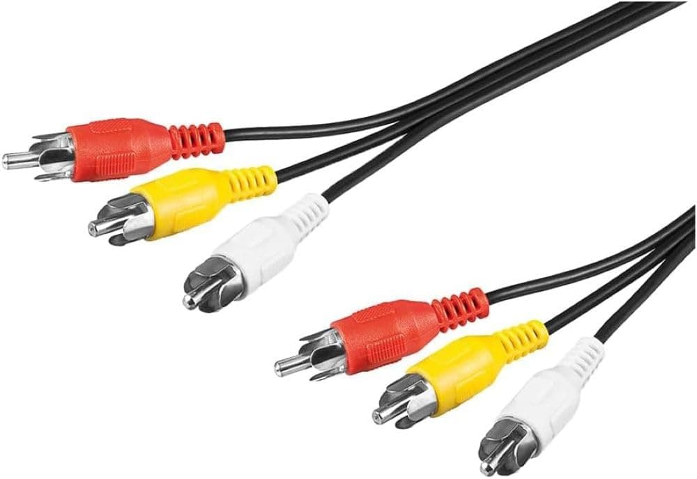 Goobay 50381 Composite Audio/Video Connector Cable, 3x RCA, 2 m Cable Length