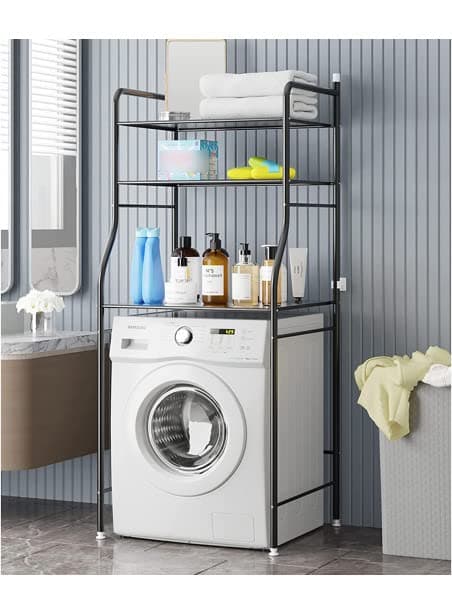 BBstore Three-Tier Washing Machine Storage Rack, Organizer Shelf Above The Washing Machine