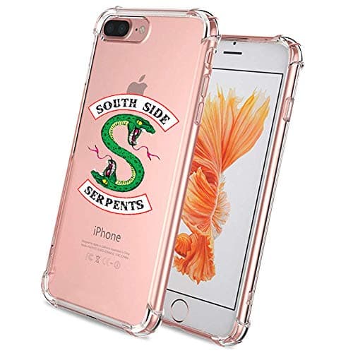 Riverdale Southside Serpents Phone Case for iPhone 8 Plus and iPhone 7 Plus 5.5 inch, Comdoit Crystal Clear Shock Absorption Technology Bumper Protective Case for iPhone 7 Plus/iPhone 8 Plus