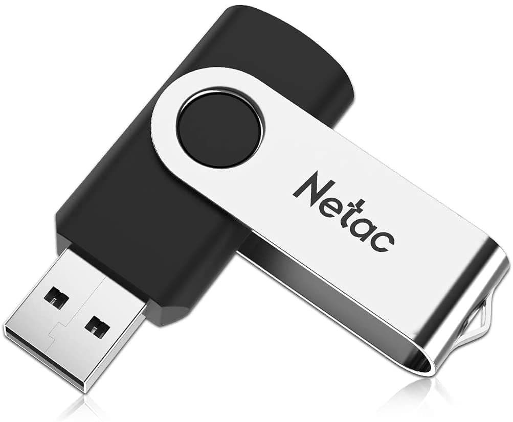 Netac 128GB USB Stick USB 3.2 Flash Drive, Up to 90MB/s, Thumb Drive for Data Storage, Pen Drive with Swivel Design, Memory Stick for External Storage Data/Computer/PC/Laptop/Sound