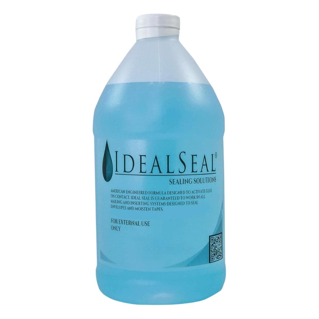 IDEALSEAL Compatible Replacement for PB 608-0 E-Z Seal Sealing Solution Genuine Compatible Preferred Postage Supplies Half Gallon (64 oz) of Sealing Solution DM Series Mailing Systems