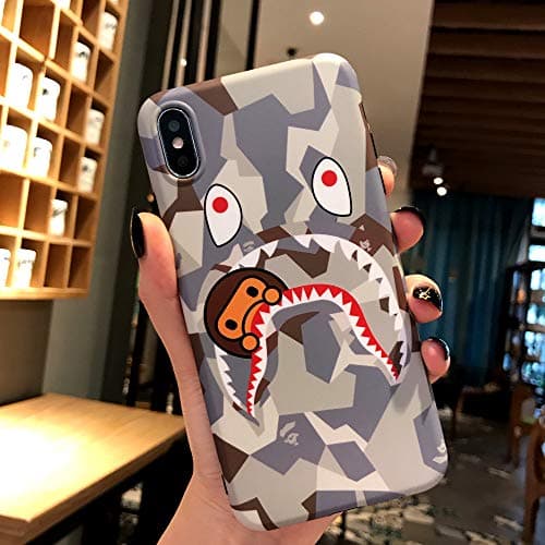 FunCase Fanke iPhone Xs Max Case,IMD Sleek Smooth Texture Anti Scratch Non Faded Coloring Premium TPU Slim Fit Soft Cover for 6.5 iPhone Xs-Max with Street Fashion Trend Design (ShaYu Monkey White)