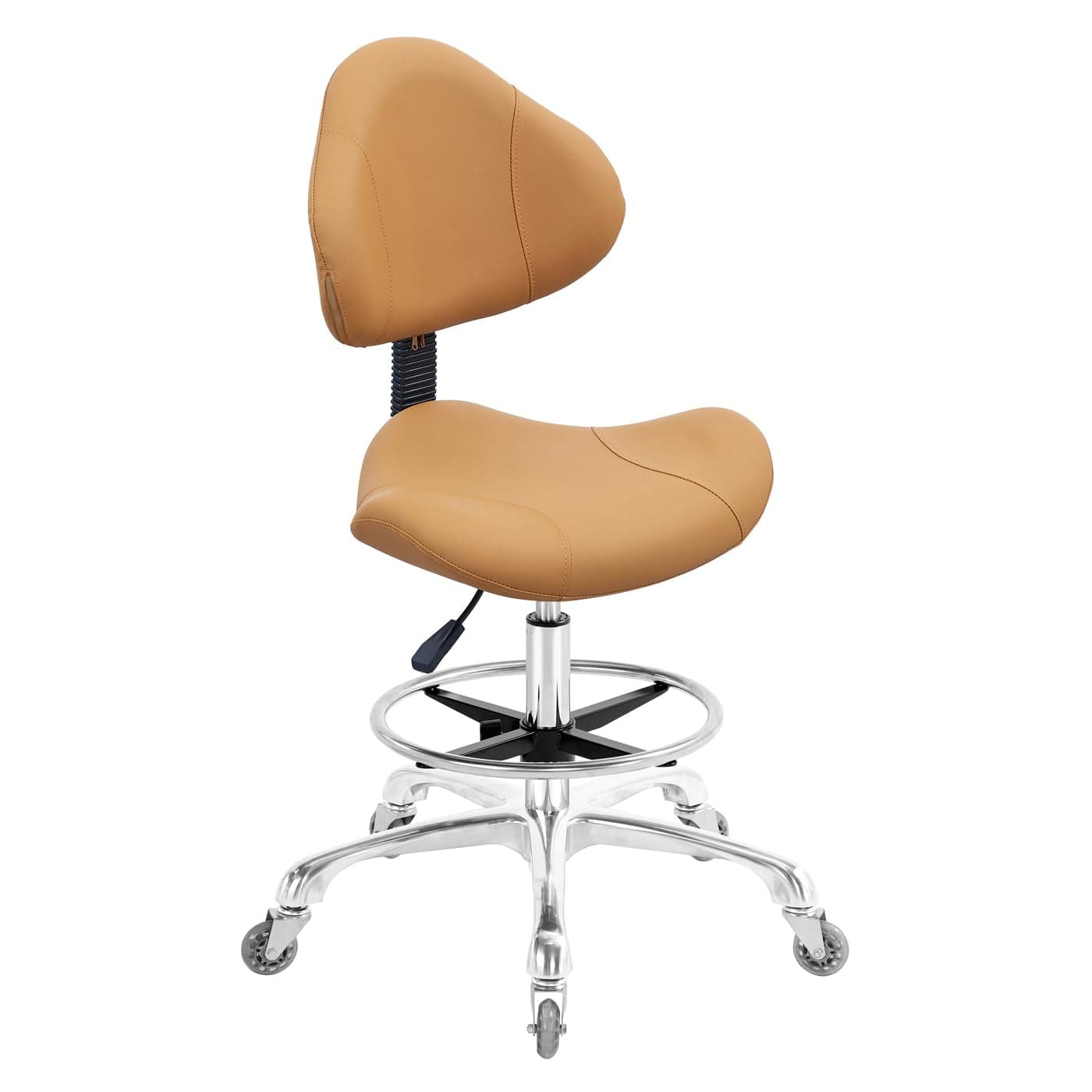 Rolling Swivel Drafting Chair Adjustable Heavy Duty (400lbs) Lumbar Support Task Chair for Home Desk Studio Design Lab(Triangular Back)