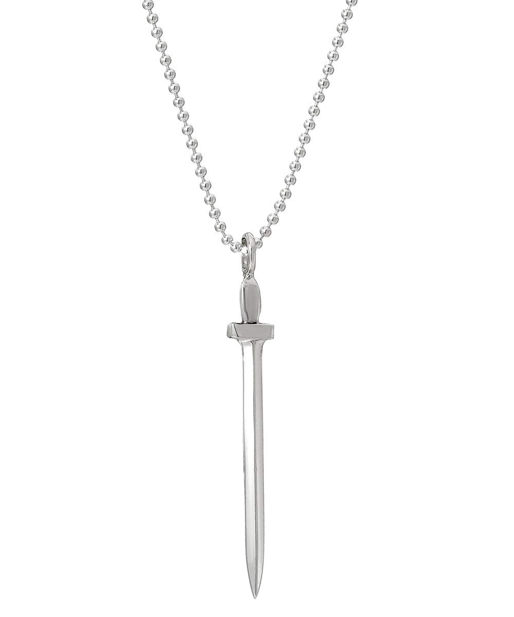 Sterling Silver Sword Pendant Necklace, 18"