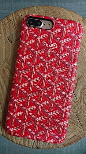 ALONSO iPhone7/8 (Fast US Deliver Guarantee Fulfilled by Amazon) Luxury Fashion Graphic Monogram Style PU Leather Case Cover for Apple iPhone 7 iPhone 8 Only (Red)