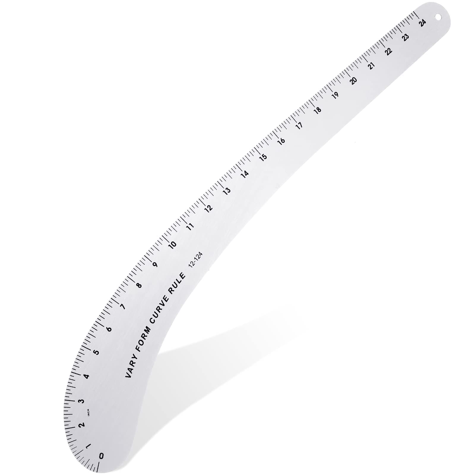 Xuhal 24" Solid Aluminum French Curve Ruler for Measuring, Making Crafts, Sewing, Design Supplies