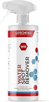 Gtechniq W9 Water Spot Remover for Cars, 8.45 fl oz | Advanced Solution Easily Removes Stubborn Water and Silica Spots from Bodywork, Suitable for Glass, All Paint Types and Vinyl