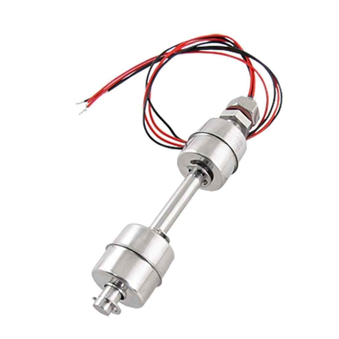 Wired Water Liquid Level Sensor Dual Ball Stainless Steel Float Switch Silver Tone (150mm-S)