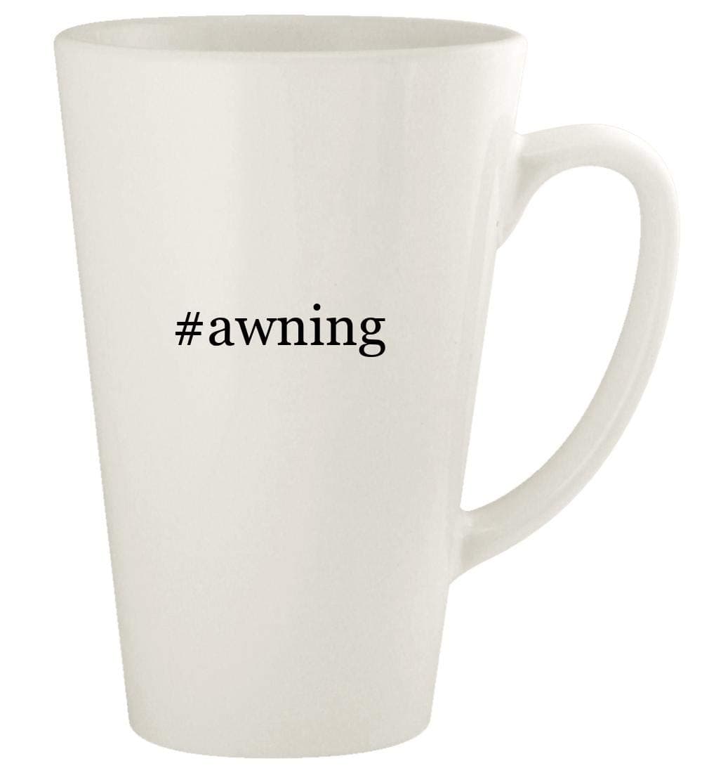 #awning - 17oz Hashtag Ceramic Latte Coffee Mug Cup, White