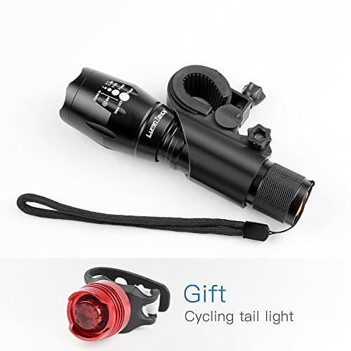 Lumin Tekco Bike Light Set with super bright LED Front Light and tail Light for bicycles, Easy to mount Headlight and Taillight with Quick Release-System,great front and Rear Cycle lighting.safety