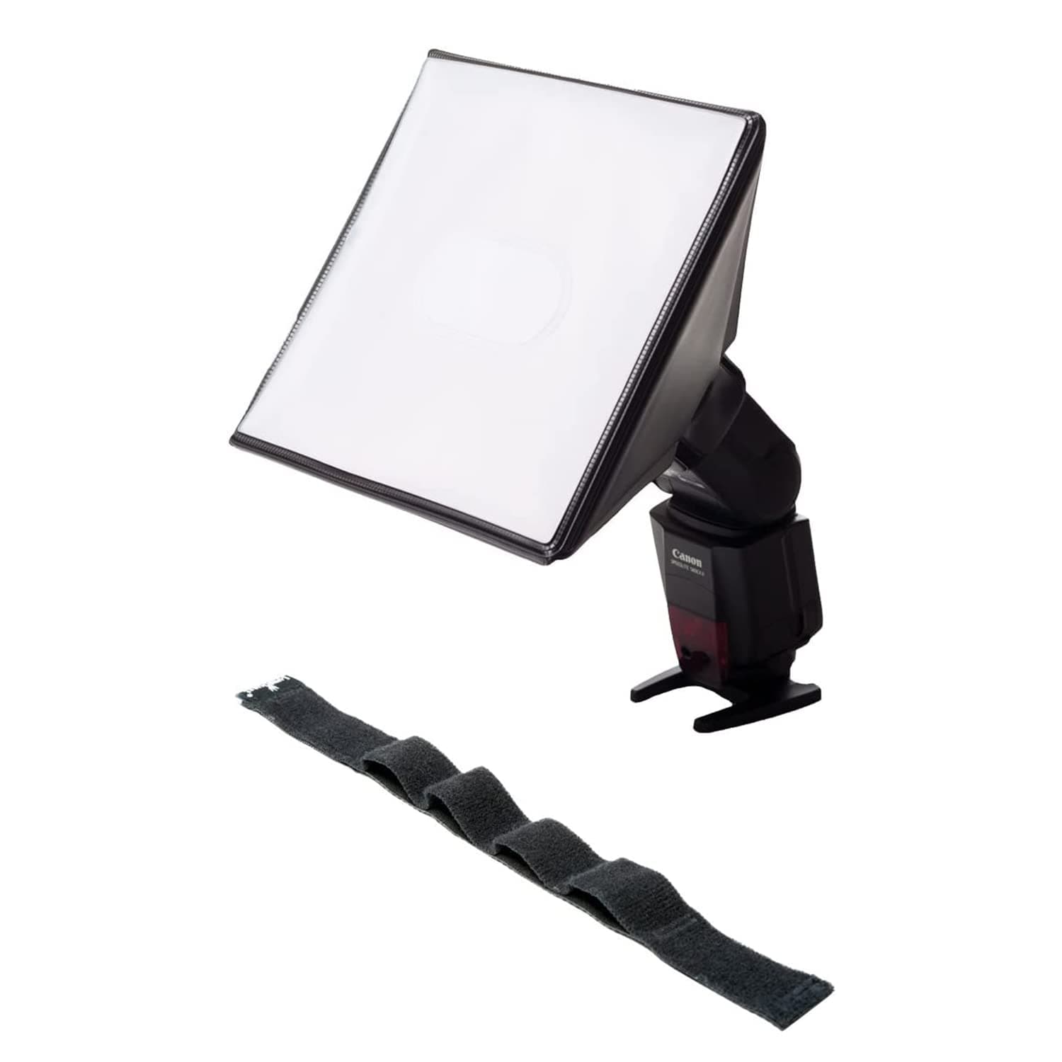LumiQuestSoftBox III LQ-119S, Flash Diffuser & Light Softener, Universal Classic Design for External Camera Flashes with UltraStrap, Black