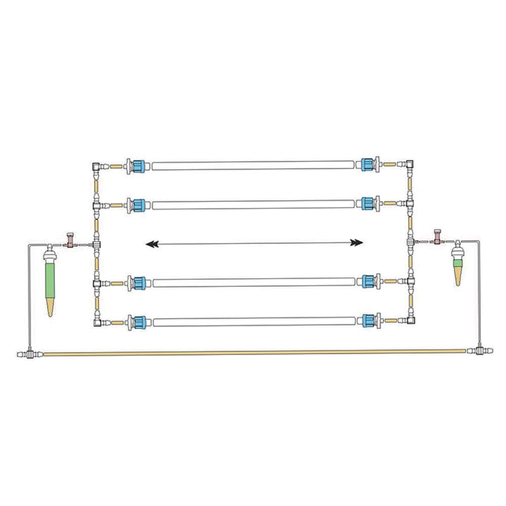 BLUMAT & BLUSOAK DRIP Irrigation KIT • Automatic Watering System & Plant Watering Devices for Garden & Raised Beds (4' x 18' (Four Lines))