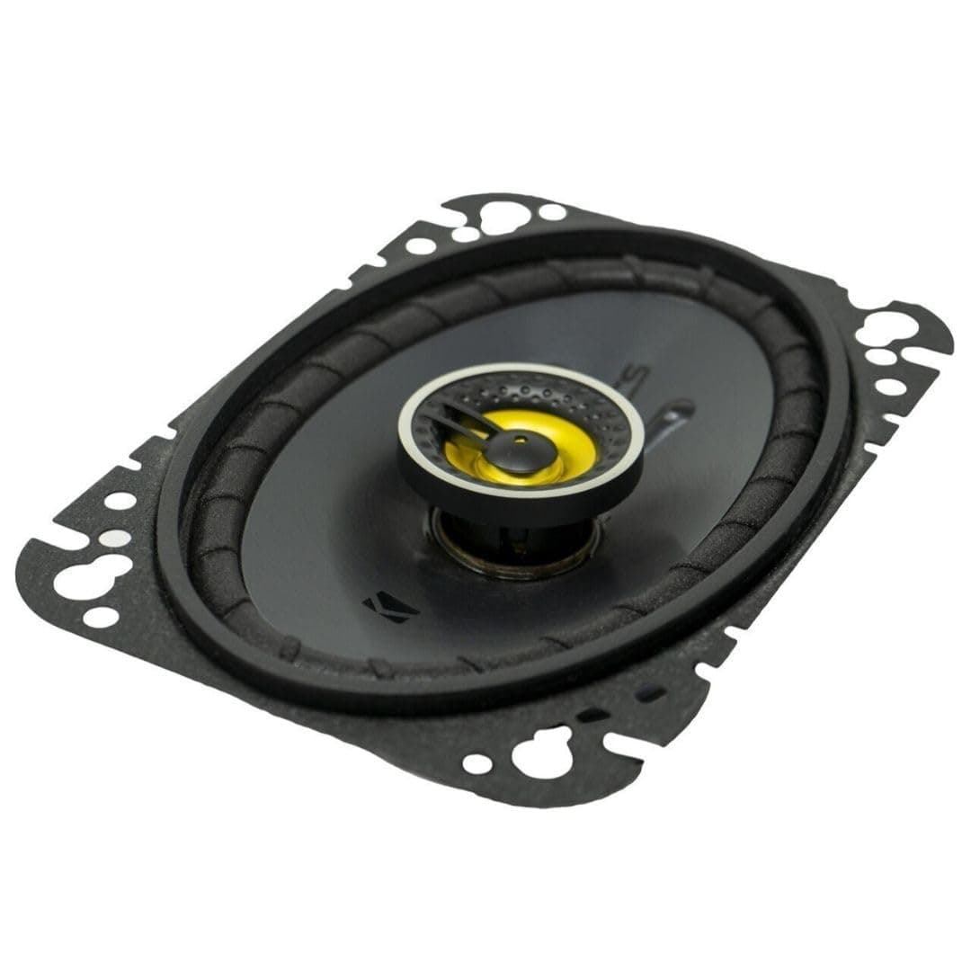 KICKER CSC46 CS Series 4x6 150 Watt 4 Ohm 2-Way Car Audio Coaxial Speaker System Polypropylene Cones PEI Tweeter EVC Technology Pair