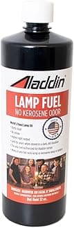 Aladdin Clear Lamp Oil Fuel - Kerosene Alternative Clean Burning Odor Free for Indoor/Outdoor Flat Wick Lanterns, Lamps and Tiki Torches, 32 Ounce