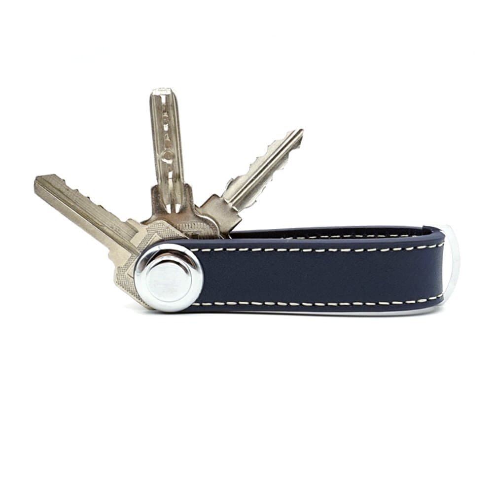 ERCRYSTO Compact Key Holder - Stylish & Practical Pocket Key Organizer With Secure Locking Mechanism. (Dark Blue)