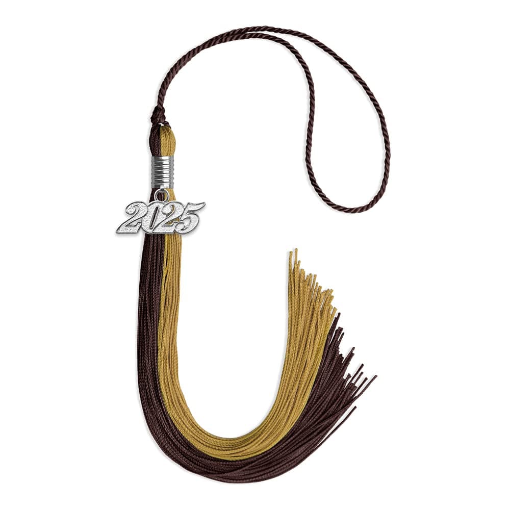 Endea GraduationDouble Color Tassel With Silver Date Drop