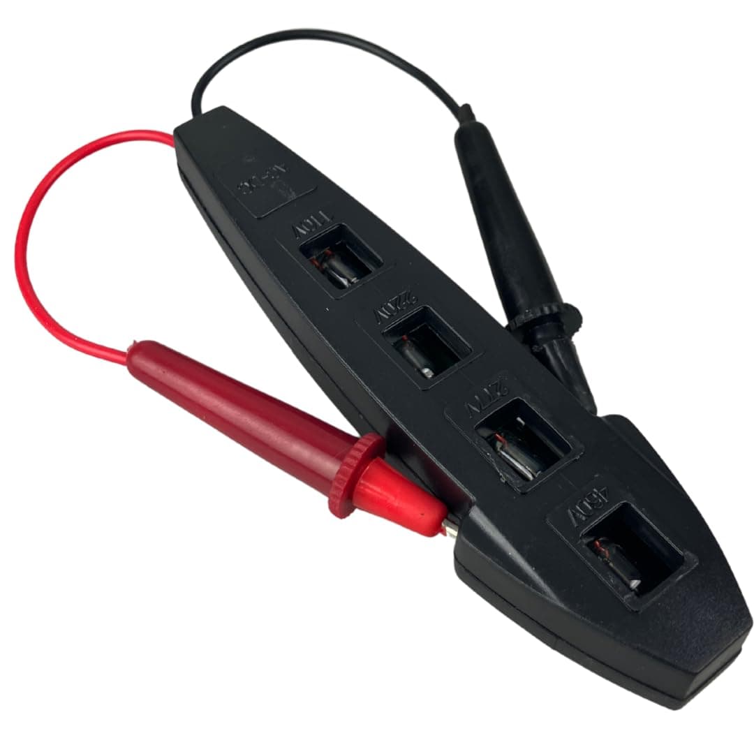 Electric Circuit Tester | Compact 4.25" Size| Tests 110V, 220V, 277V, and 460V Systems | Outlets, Fuses, Spark Plugs & More | Battery-Free Operation