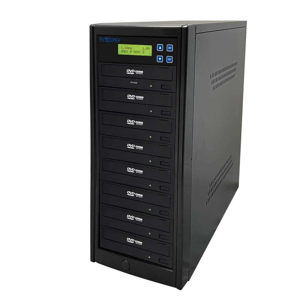 24X SATA 1 to 7 CD DVD M-Disc Supported Duplicator Writer Copier Tower with Free DVD Video Copy Protection