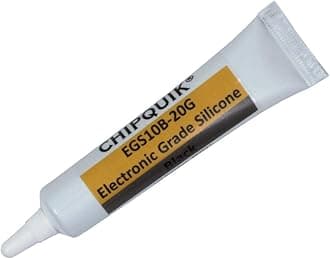 Chip Quik EGS10B-20G Electronics Grade Silicone Adhesive Sealant 20g (0.7oz) Squeeze Tube (Black) for Precision Dispensing