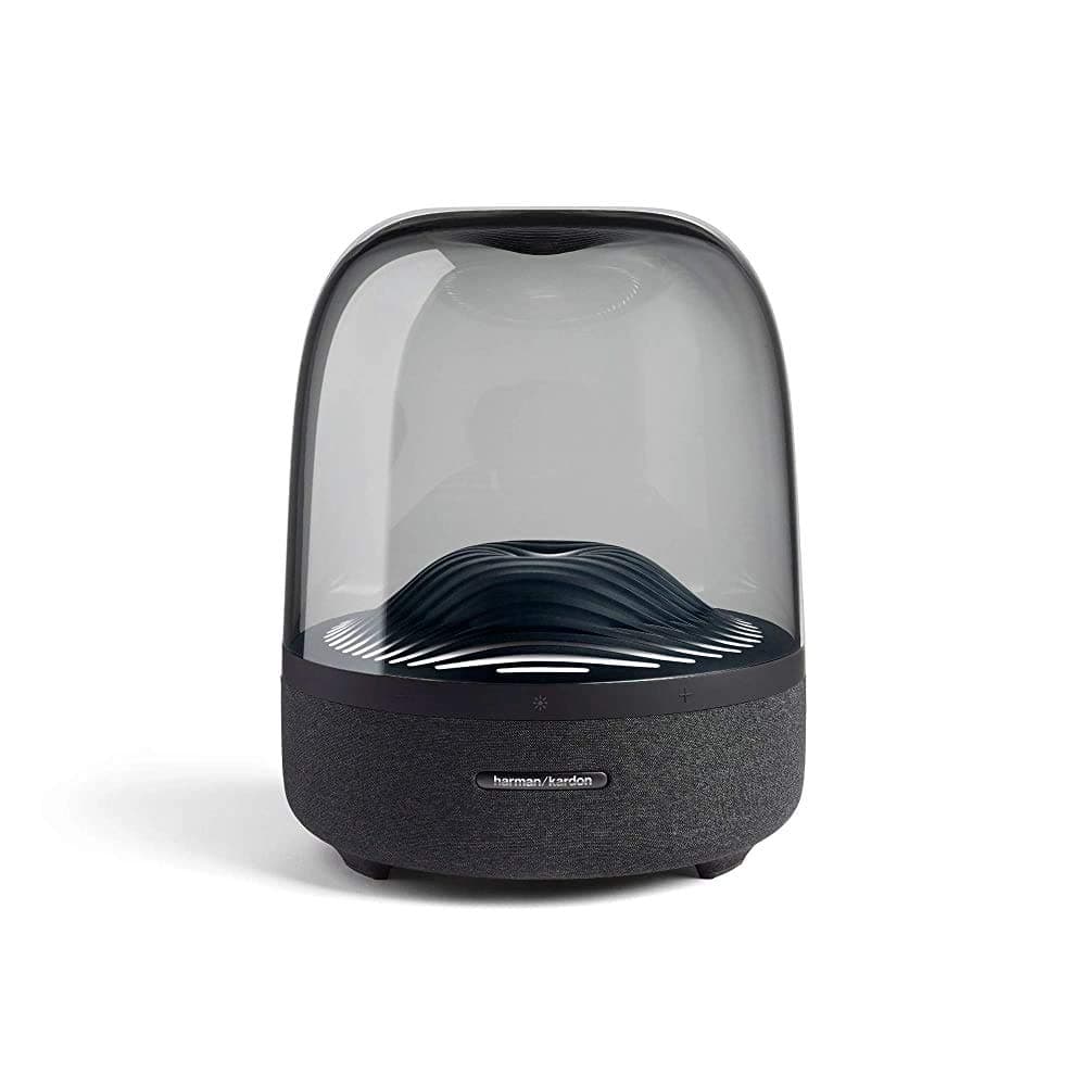 (Refurbished) Harman Kardon Aura Studio 3 Bluetooth Speaker with 360 Degree Sound and Ambient Light Effects (Black)