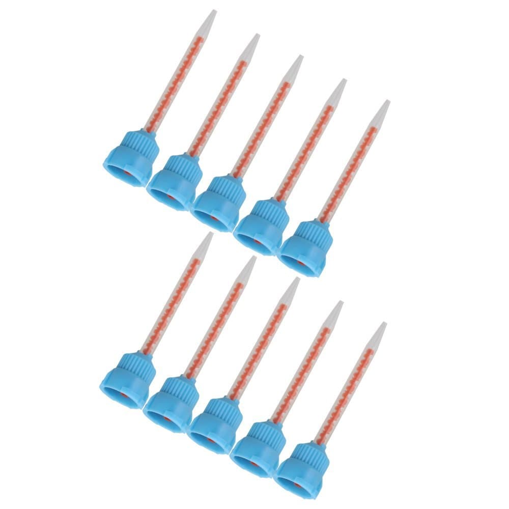 CNBTR 3.03"" Long Plastic MB3.2-16S Red Slip Type Dispenser Stuck Static Mixer Mixing Nozzle Applicator for Adhesive 10:1 Mixing Ratio Pack of 10