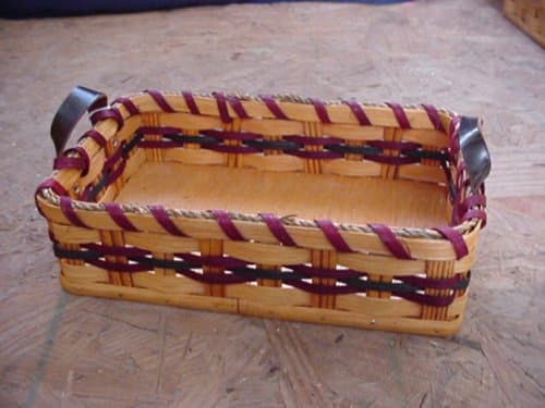 Amish Handmade Small Bread Basket. This Amish Handmade Bread Basket Will Enhance Your Country Kitchen Decor. Imagine Filling This Basket with Goodies and Making a Unique Gift Basket for That Special Friend or Even Use It to Welcome a New Neighbor. Colors May Vary (Brown, Black, Red, Blue, Green, Purple, Burgundy, Natural)