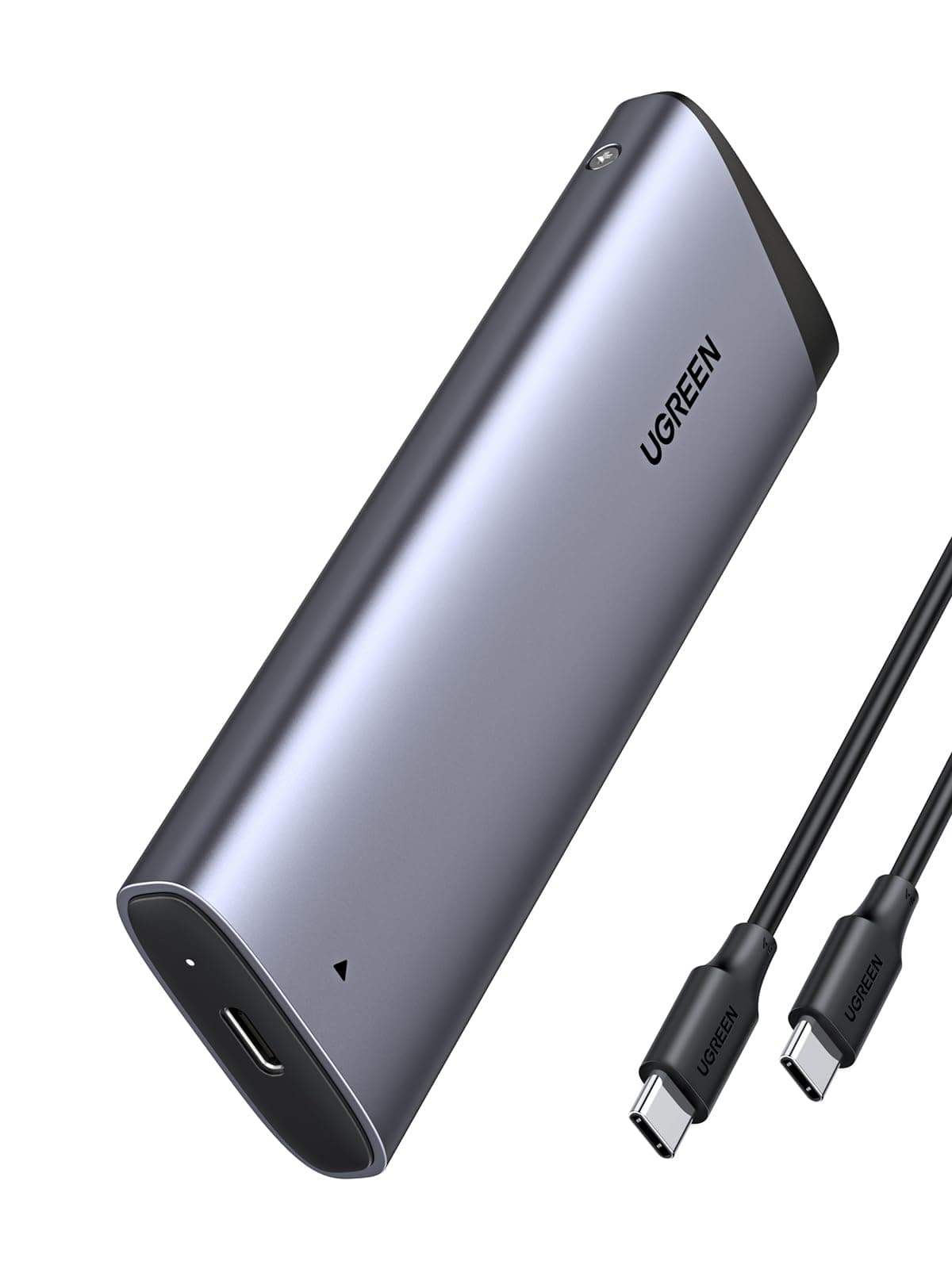 UGREEN M.2 NVMe Enclosure, USB 3.2 Gen 2 SSD Enclosure, Tool-Free 10Gbps NVMe External Caddy, Aluminum PCIe NVMe Adapter, NVMe to USB Adapter for M and M&B Key in 2230/2242/2260/2280 SSDs