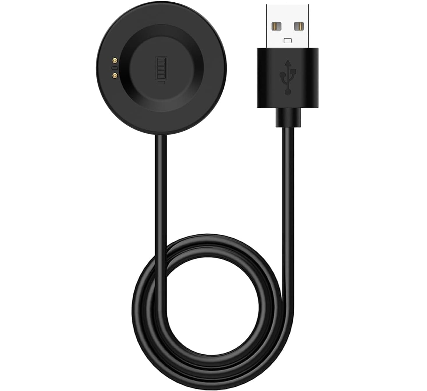 Compatible for iTECH Fusion 2 Charger, 3.3ft/100cm Replacement USB Charging Cable for iTech Fusion 2 SmartWatch Charger Cord Dock Adapter, Black