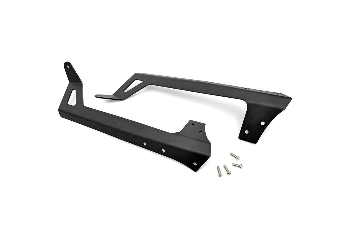 Rough Country 70504 Black 50" LED Light Bar Upper Windshield Mounting Bracket (Jeep JK/JKU)