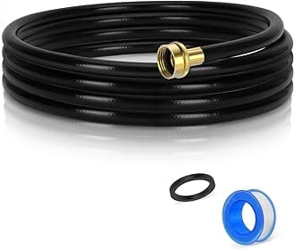 8FT Dehumidifier Drain Hose with 3/4 Inch FHT Connector, Featuring Rust-Resistant Brass Fittings for Leak-Proof Connection, Perfectly Compatible with Most Dehumidifier Brands（7 Length Options）